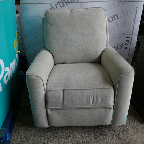 6060 - Paxley Fabric Rocking / Recliner  Arm Chair ( Transit Marks)    - This Lot Requires A Uk Adaptor, Or... 