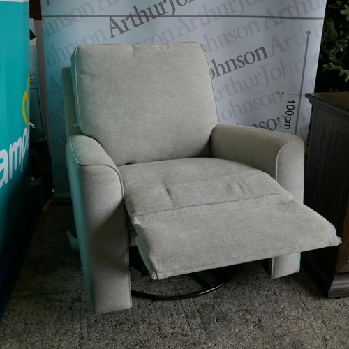 6060 - Paxley Fabric Rocking / Recliner  Arm Chair ( Transit Marks)    - This Lot Requires A Uk Adaptor, Or... 