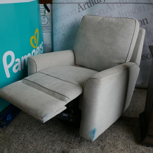 6060 - Paxley Fabric Rocking / Recliner  Arm Chair ( Transit Marks)    - This Lot Requires A Uk Adaptor, Or... 