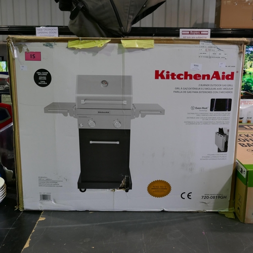 6066 - Kitchenaid 2 Burner Gas BBQ    - This Lot Requires A Uk Adaptor, Original Rrp £271.74 + Vat (331-41)... 