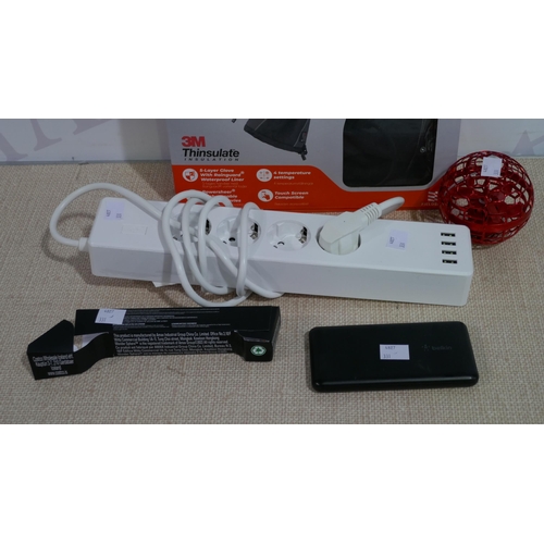 6081 - Wonder Sphere Spinner, Belkin PowerBank, Warming Heated Gloves, Muvit Smart Power Strip Extention Le... 