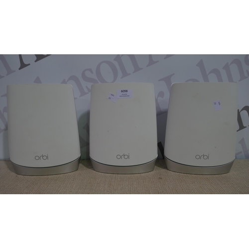 6098 - Netgear Orbi Tri-Band Routers - This Lot Requires A Uk Adaptor, Original Rrp £422.62 + Vat (331-55) ... 