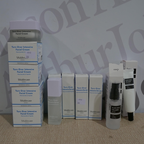 6103 - Muldream Turnover Serums And Facial Creams, Coxir Black Snail Collagen (331-101-105)   * This Lot Is... 