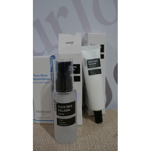 6103 - Muldream Turnover Serums And Facial Creams, Coxir Black Snail Collagen (331-101-105)   * This Lot Is... 