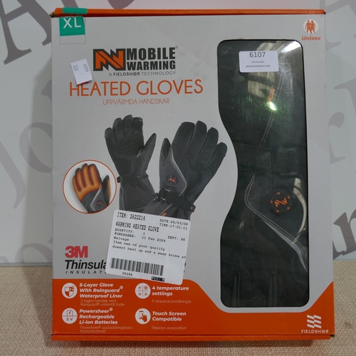 6107 - Warming Heated Gloves (331-182)   * This Lot Is Subject To Vat