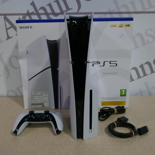 6109 - Playstation 5 Slim Disc Console With Controller    - This Lot Requires A Uk Adaptor, Original Rrp £4... 