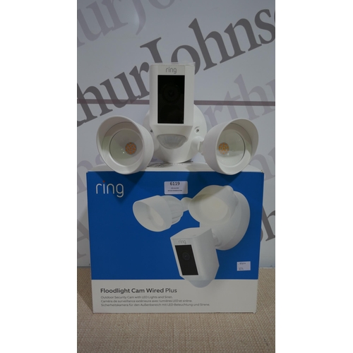 6119 - Ring Floodlight Cam Wired Plus, Original RRP £249.91 + Vat *This Item Is Subject To Vat (327A-185)