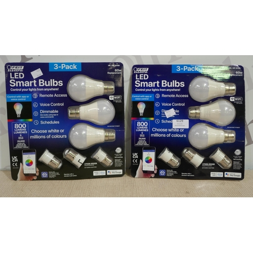 6129 - 2 x Feit Led Smart A60 Wi-Fi Bulbs*This Item Is Subject To Vat (327A-316,317)