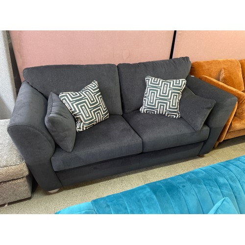 1482 - Midnight blue upholstered 2.5 seater sofa