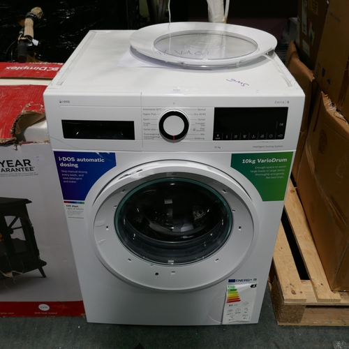 6335 - Bosch Series 6 Washing Machine  - Damaged Door    - This Lot Requires A Uk Adaptor, Original Rrp £50... 