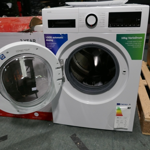 6335 - Bosch Series 6 Washing Machine  - Damaged Door    - This Lot Requires A Uk Adaptor, Original Rrp £50... 