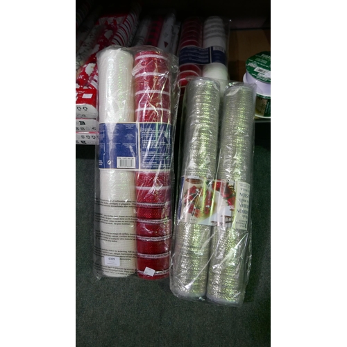 6399 - 3 Packs Of Decorative Mesh Ribbon   (331-150)   * This Lot Is Subject To Vat