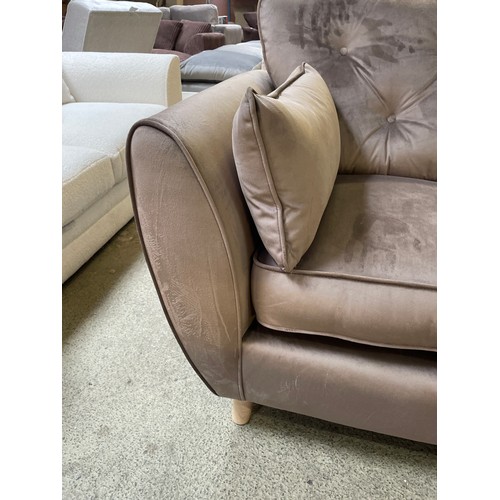 1488 - A mink velvet hoxton two seater sofa