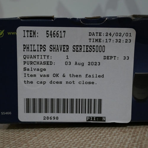 6138 - Philips Series 5000  Shaver - This Lot Requires A Uk Adaptor(331-27)   * This Lot Is Subject To Vat