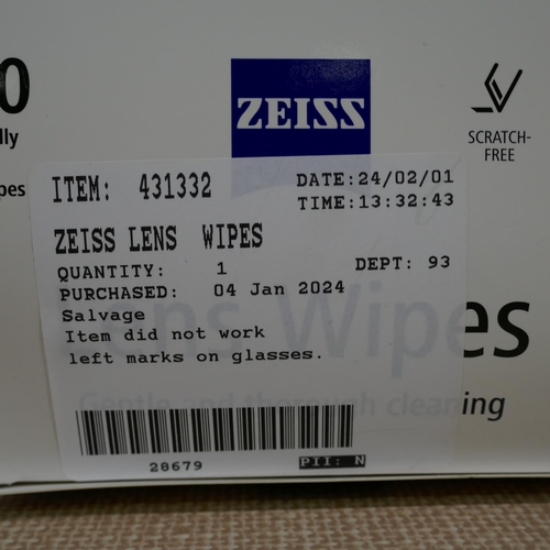 6140 - Zeiss Lens Wipes        (331-26)   * This Lot Is Subject To Vat