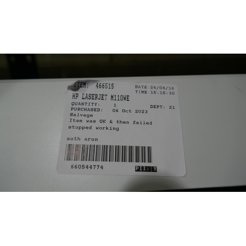 6198 - Hp Laserjet M110W Printer *This Item Is Subject To Vat (327A-323)