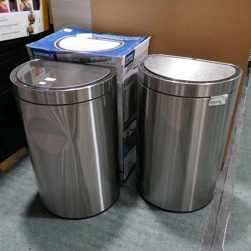 6214 - 2 x 47L Eko Bins Semi Round *This Item Is Subject To Vat (327A-166,354)