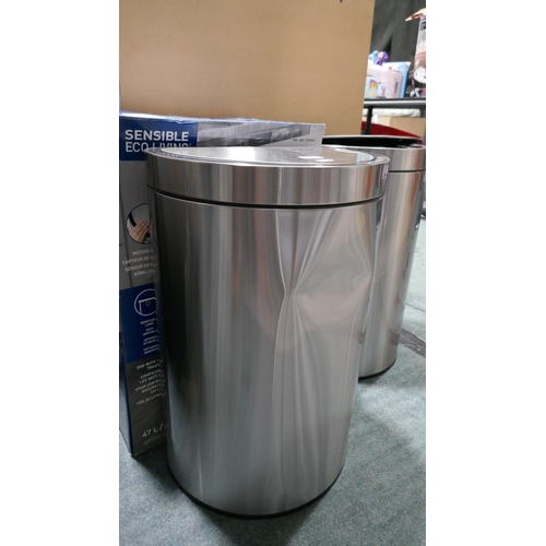 6214 - 2 x 47L Eko Bins Semi Round *This Item Is Subject To Vat (327A-166,354)