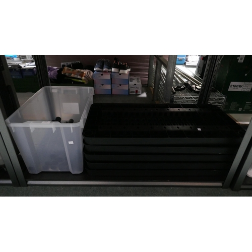 6218 - Greenmade Utility Rack 5 Tier Shelving, Iris 70L Storage Box *This Item Is Subject To Vat (327A-320,... 