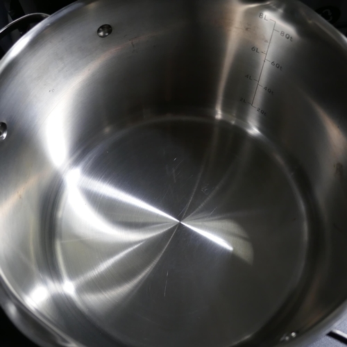 6222 - Greenpan 8L Stainless Steel Stock Pot *This Item Is Subject To Vat (327A-352)