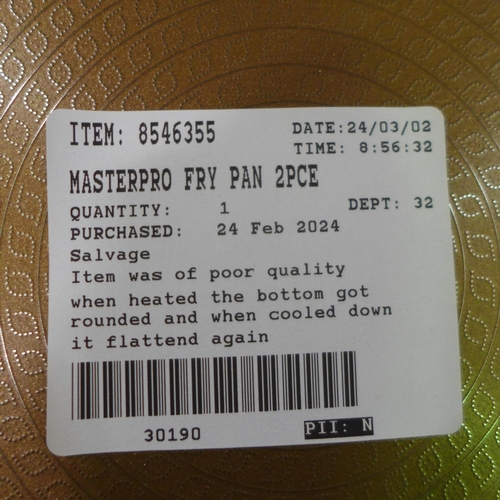 6318 - Tramaotina Fry Pan 30Cm, Masterpro Fry Pans    (331-214,222)   * This Lot Is Subject To Vat