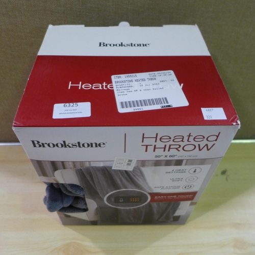 6325 - Brookstone Heated Throw  (331-196)   * This Lot Is Subject To Vat