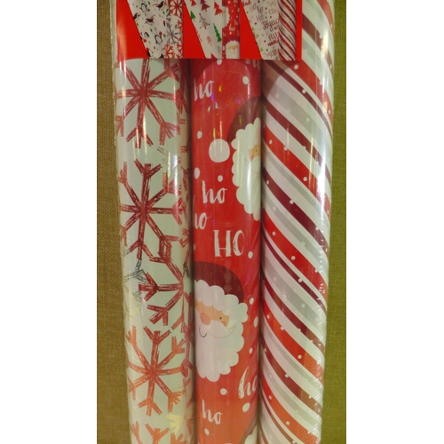 6330 - 5 Packs Of Kirkland Signature Trio Pack Wrapping Paper      (331-272)   * This Lot Is Subject To Vat