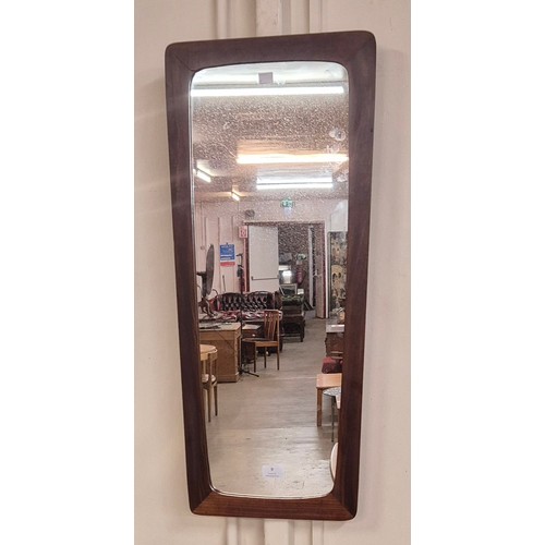 9 - A teak framed mirror