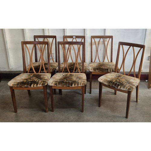 52 - A set of six G-Plan Fresco teak dining chairs