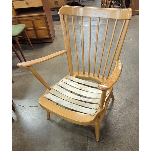 96 - A Joynson Holland MCM beech lounge chair