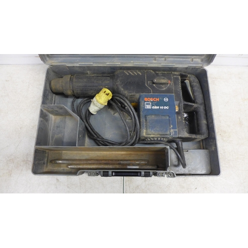 2022 - A Bosch GBH10DC, 110V, SDS hammer drill in case