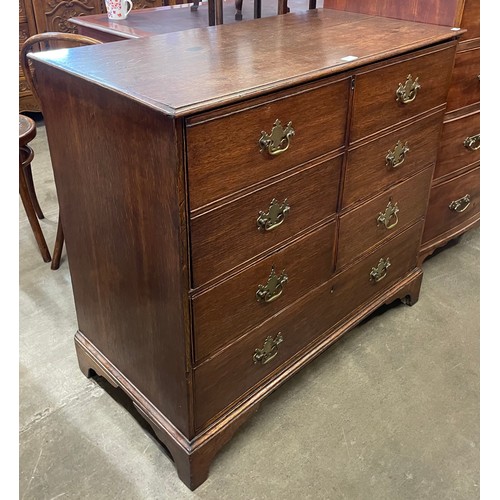 119 - A George III oak chest of drawers