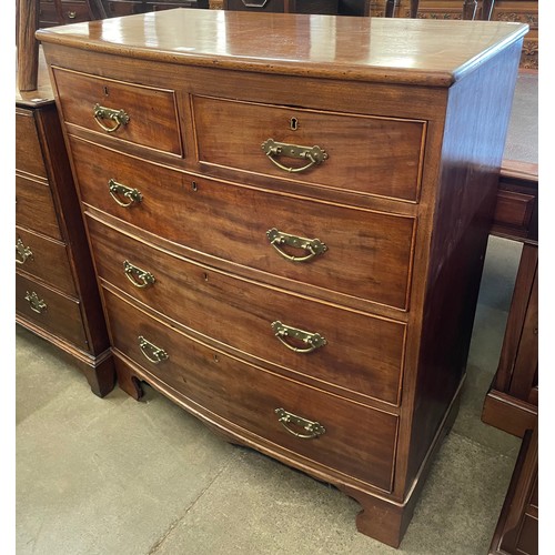 118 - A George III mahogany bow front chest of drawers