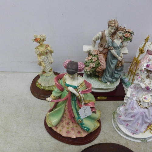 2062 - 4 limited edition Royal Worcester ceramic doll figurines on plinths with original certificates and 6... 