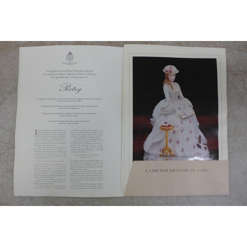 2062 - 4 limited edition Royal Worcester ceramic doll figurines on plinths with original certificates and 6... 