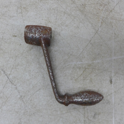 2063 - 2 vintage crank handles