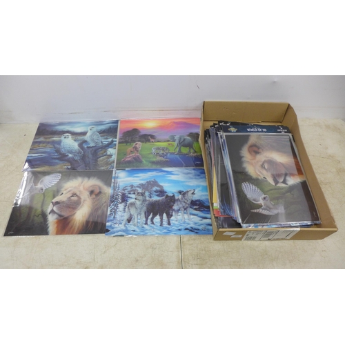 2069 - 75 x 3D illusion effect lenticular prints including animals, fantasy, Gothic, religious and fairy pr... 