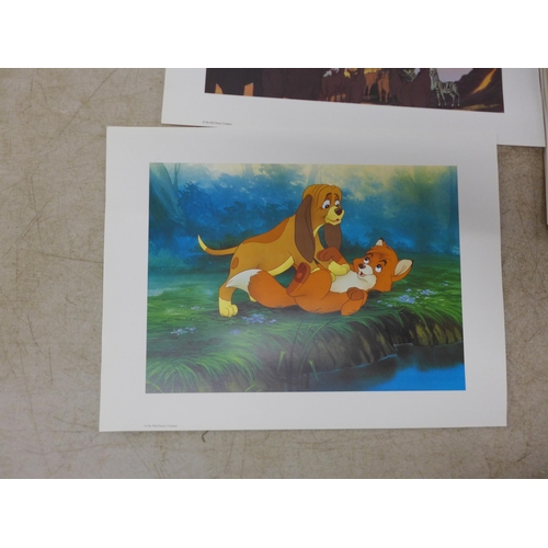 2072 - A selection of Disney prints including Lion King, 101 Dalmatians, Sleeping Beauty and a selection of... 