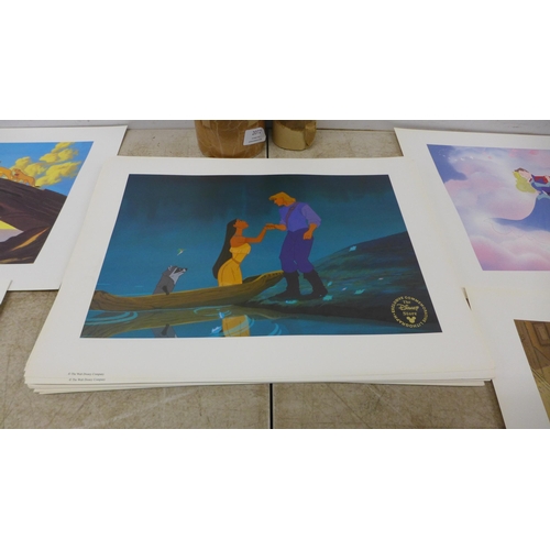 2072 - A selection of Disney prints including Lion King, 101 Dalmatians, Sleeping Beauty and a selection of... 