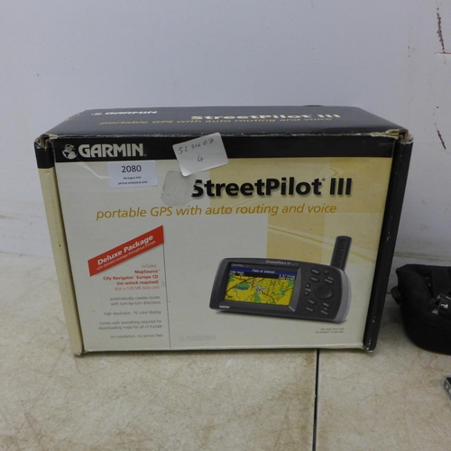 2080 - A Garmin Street Pilot III portable GPS system - complete in box