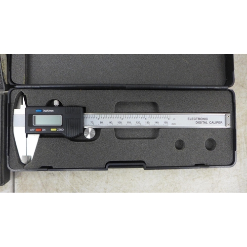 2088 - 3 digital calipers and a Moore and Wright micrometer