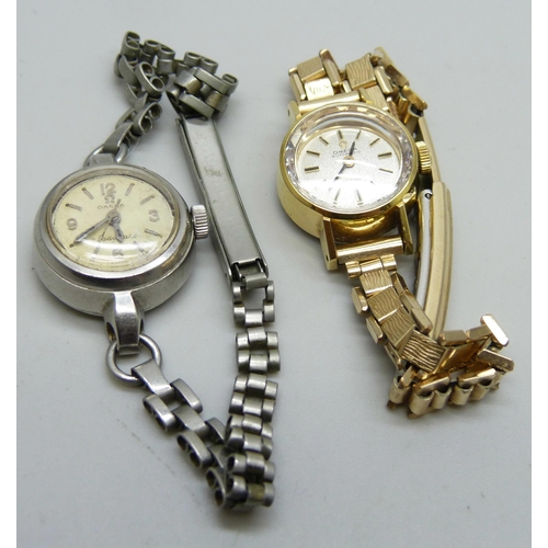 1001 - Two lady's Omega wristwatches