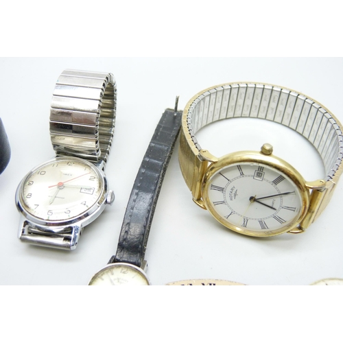 1007 - Three wristwatches and four movements including one Tudor