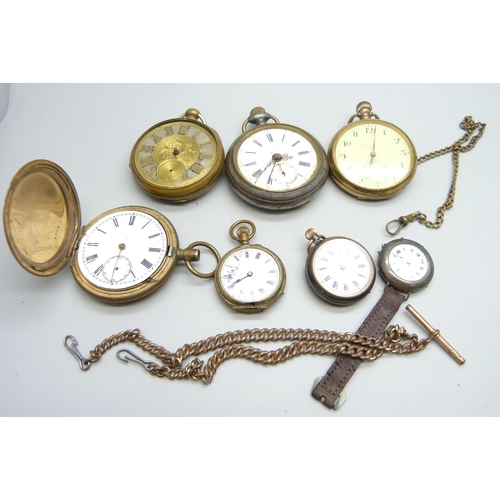 1008 - A collection of watches including a silver cased wristwatch, a/f