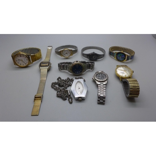 1020 - Wristwatches including Walker & Hall automatic, also a pendant watch