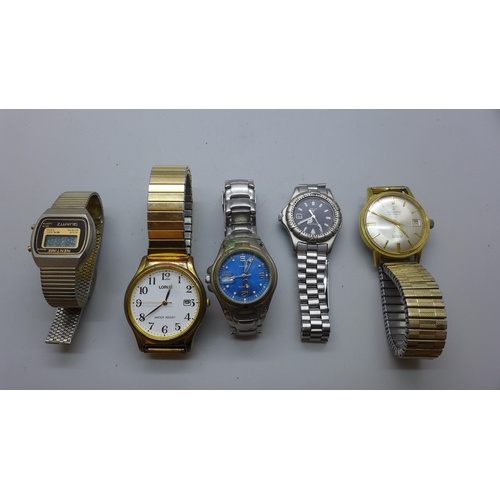 1020 - Wristwatches including Walker & Hall automatic, also a pendant watch