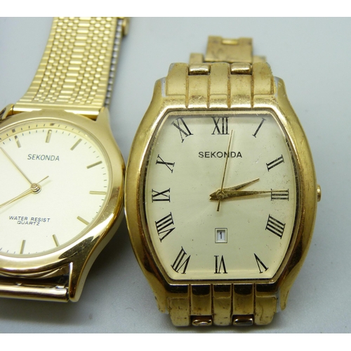 1028 - Two Sekonda wristwatches and an Ingersoll wristwatch