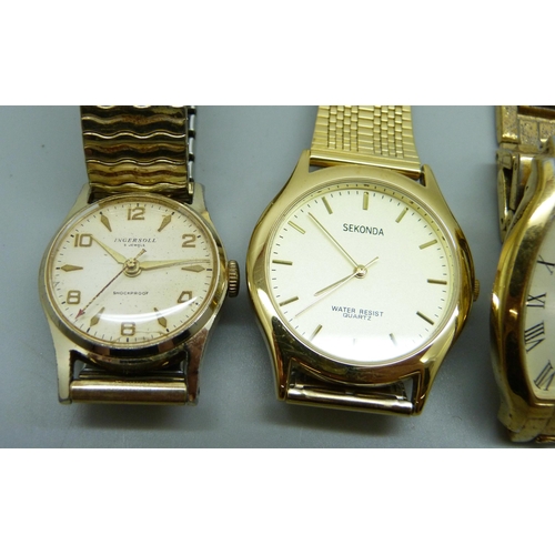 1028 - Two Sekonda wristwatches and an Ingersoll wristwatch