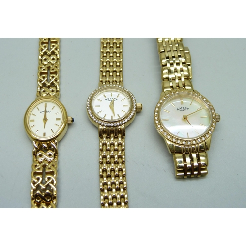 1030 - Three lady's Rotary wristwatches