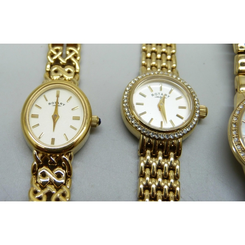 1030 - Three lady's Rotary wristwatches